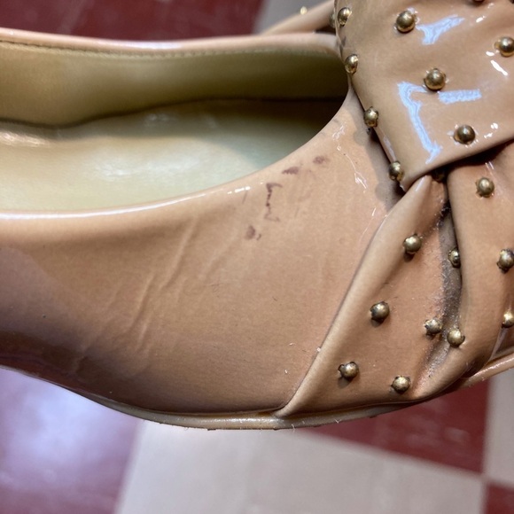Stuart Weitzman 8 tan patent leather wedge heels - Picture 12 of 16